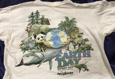 Vtg 84 NWF/PetSmart EarthDay cotton Tee shirt SZ L?( no tag) Unisex-boho grunge