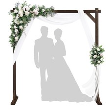 7.2ft Wood Garden Arch Garden Arbor for Climbing Plant Rose In/Outdoor Wedding