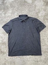 Tommy Bahama Polo Shirt Mens Large Gray Heather Performance Golf Marlin