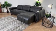 Sofology The Paramount Leather 4 Seater Chaise Power Recliner/Headrest Speakers