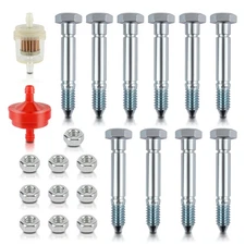 10 Pack Shear Pins & Nuts For John Deere 524D 724D 826D 828D 924DE Snowblowers