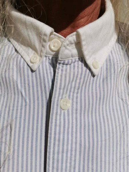 Men AllSaints Shirt White Cotton 38 / M / 46