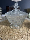 Vintage Anchor Hocking Wexford crystal covered candy dish