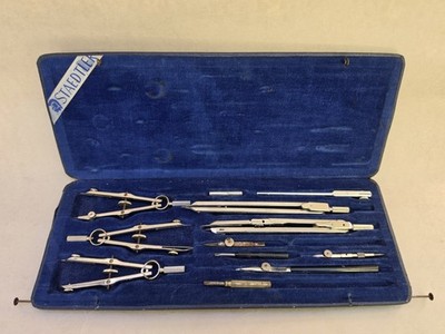 Vnt.STAEDTLER T GERMAN TRADITION 12 PIECE PRECISION DRAFTING & COMPASS SET 20756