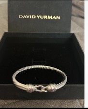 David Yurman Signed 925 Sterling Silver Cable...