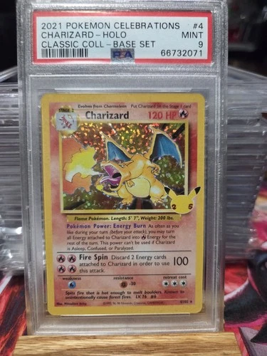 2021 Pokemon Celebrations: Classic Collection Charizard 4/102 PSA 9