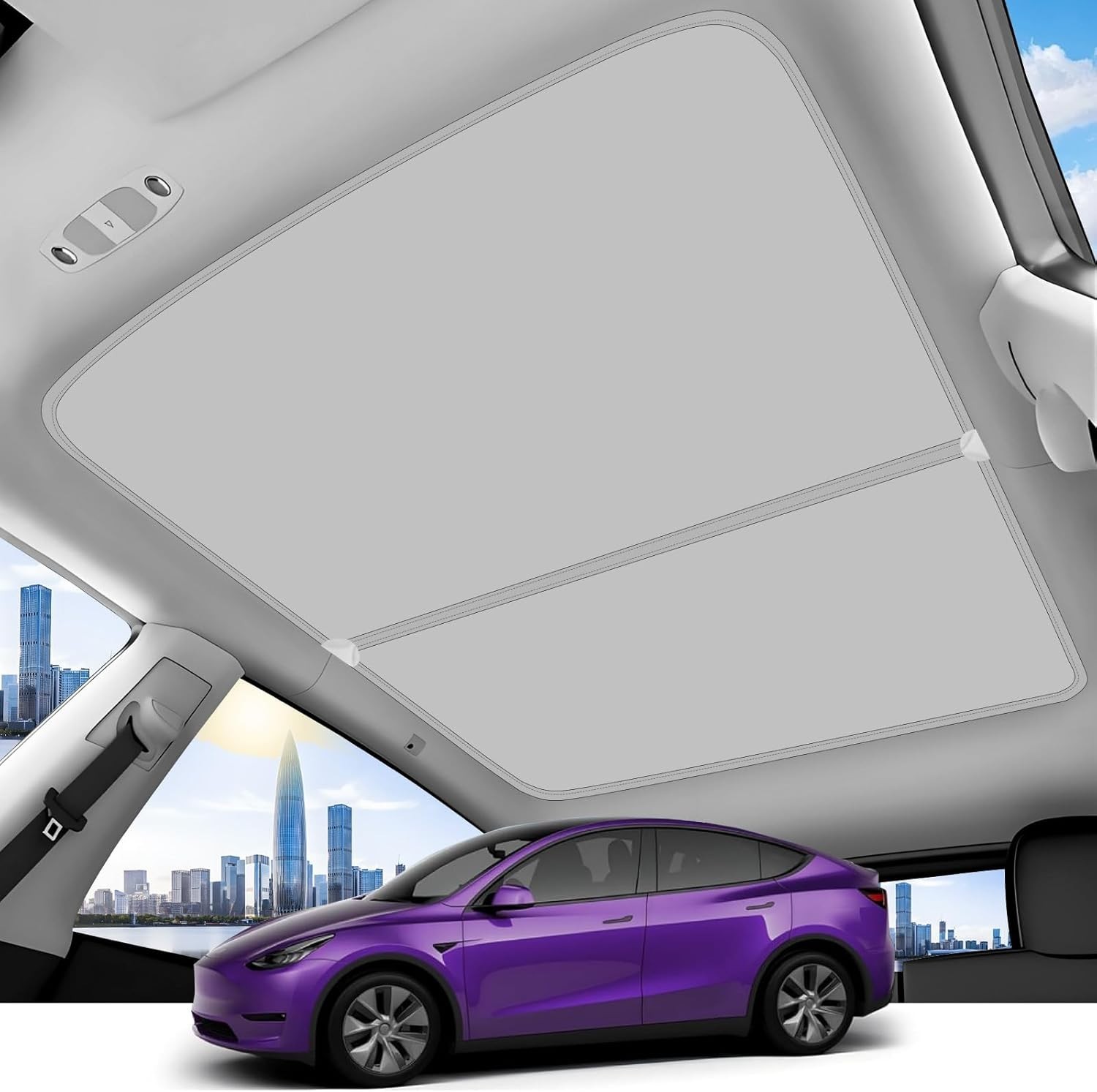 Tesla Model Y Sunshade Glass Roof Model Y Accessories 2025 2024 2023 2022 2021-image