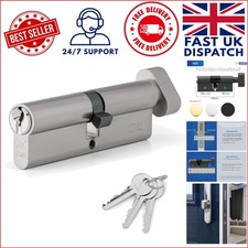 Secure Your Home with Chrome 50/50T Thumb Turn Cylinder Lock - Easy Installation