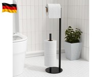 Toilettenpapierhalter Schwarz, Freistehender Toilettenpapierhalter, Edelstahl