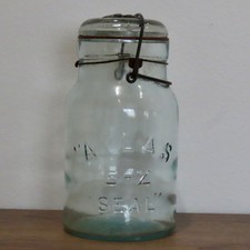 Vintage Glass Mason Jar, Atlas, E-Z Seal