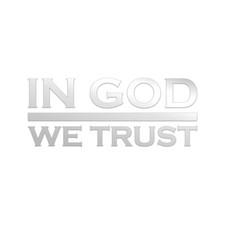 In God We Trust Sticker Die Cut Chrome Mirror Gold Silver Oil Slick Rainbow