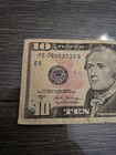 $10 Dollar Bill Fancy Note  2017A series PE 00003732 B *Low Number* — photo 2