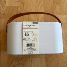 Target White Portable Storage Box With Mirror Travel Vacation Camping Makeup