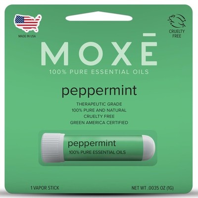 MOXE Peppermint Essential Oil Nasal Inhaler, Therapeutic 0 Fl Oz (Pack of 1) 