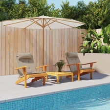 Adirondack Chair Cushion Set of 2 Taupe