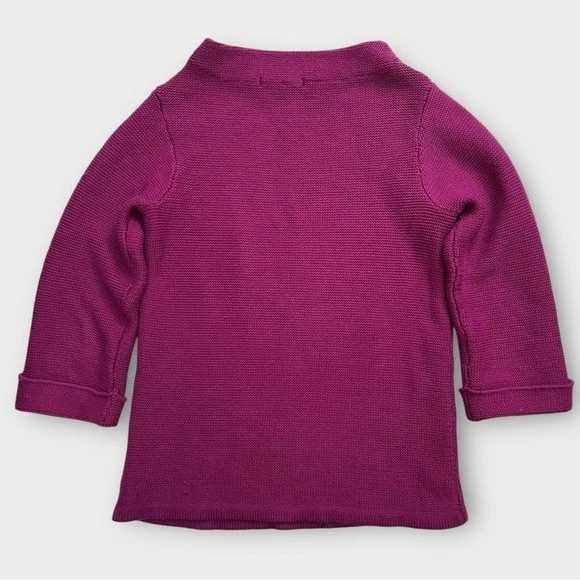 Suéter Jersey Boden Tejido Cuello Barco Mezcla Lana Talla 4 Ciruela Púrpura Foto 2 de 4