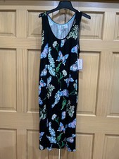 New Joyspun Women's Sleeveless Floral Midi Sleep Chemise Nightgown size XL