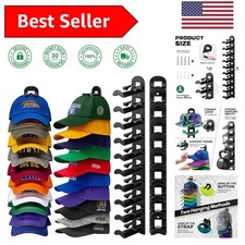Modern 2 Pack Hat Holder - Portable Cap Organizer with Screws and Adhesive