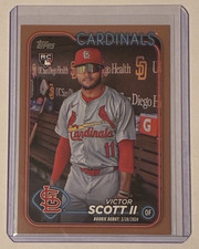 2024 Victor Scott ii Topps Update Rookie Debut Gold #US77 Ser. #451/2024