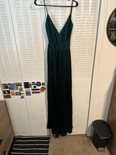 Contrarian New York 100% Silk Maxwell Gown in Hunter Green