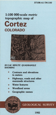 USGS Metric Topographic: Cortez, Colorado 1982 Topo Map