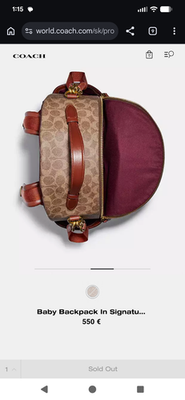 coach baby backpack in signature canvas color Brass/Tan/Rust | eBay