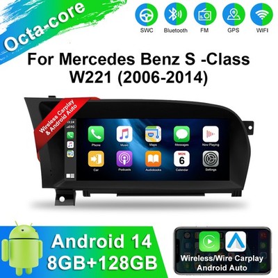 10.25'' Car Stereo Car GPS Carplay DAB+ For Mercedes Benz S-Class W221 2006-2009