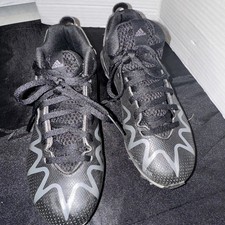 Adidas Freak Spark MD Youth Football Cleats Size 3.5 Black Silver