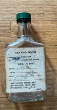 Jack Daniel's Rare Vintage Tax Paid Sample Bottle 10/03/1966