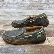 Twisted X Shoes Women's 6M ECO TWX Slip On Driving Moccasins Moc Toe Brown