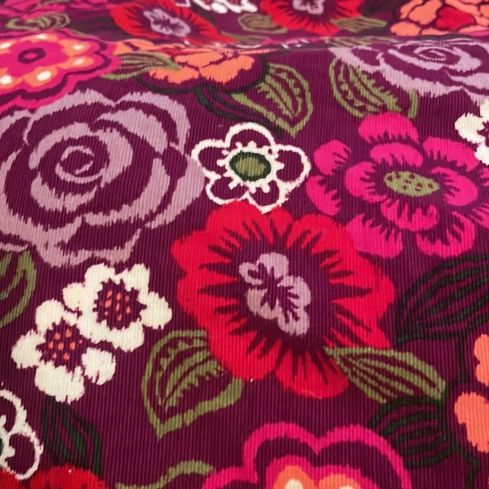 Lands End Niños Vestido Pana Morado con Estampado Floral Rosa, Rojo Talla 7 Foto 4 de 4