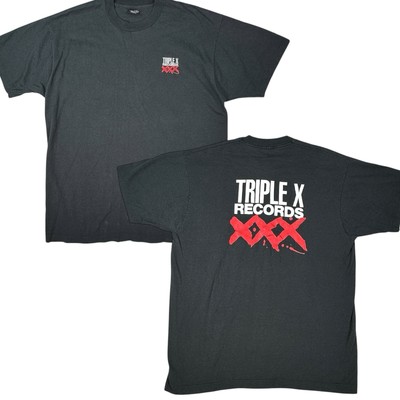 Vintage Screen Stars T Shirt Size XL Triple X Records XXX Single Stitch Black