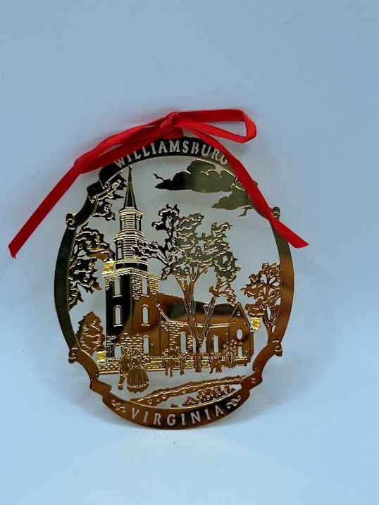 Christmas Ornament 24kt Gold Plated Finish Colonial Williamsburg Vintage
