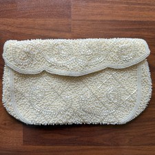 Vintage Walborg beaded evening clutch purse handmade in Belgium mid century