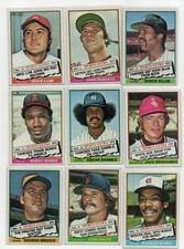 1976 Topps Traded Lot - Partial Set - 29 different checklist lot Bonds Ellis