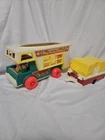 Vintage Fisher Price Little People Play Family Camper with camp trailer