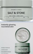 Salt Stone Body Cream Bergamot Hinoki Hydration, Skin Barrier Glow 6.7 oz
