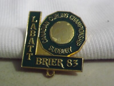 Labatt Brier '83 Canadian Curling Championship Lapel Hat Pin Canada