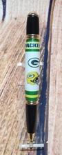Green And Gold Pen with Acrylic Inlay and Gold Finish - Gatsby Style