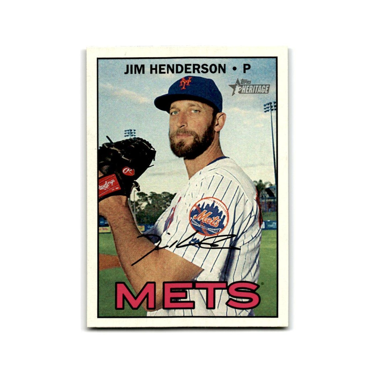 Jim Henderson 2016 Topps Heritage #512 New York Mets Baseball Card