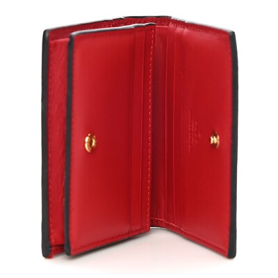 ファッション雑貨・小物その他 GUCCI RED LEATHER CARD HOLDER Gucci Card Case Guccissima Red in Leather - US