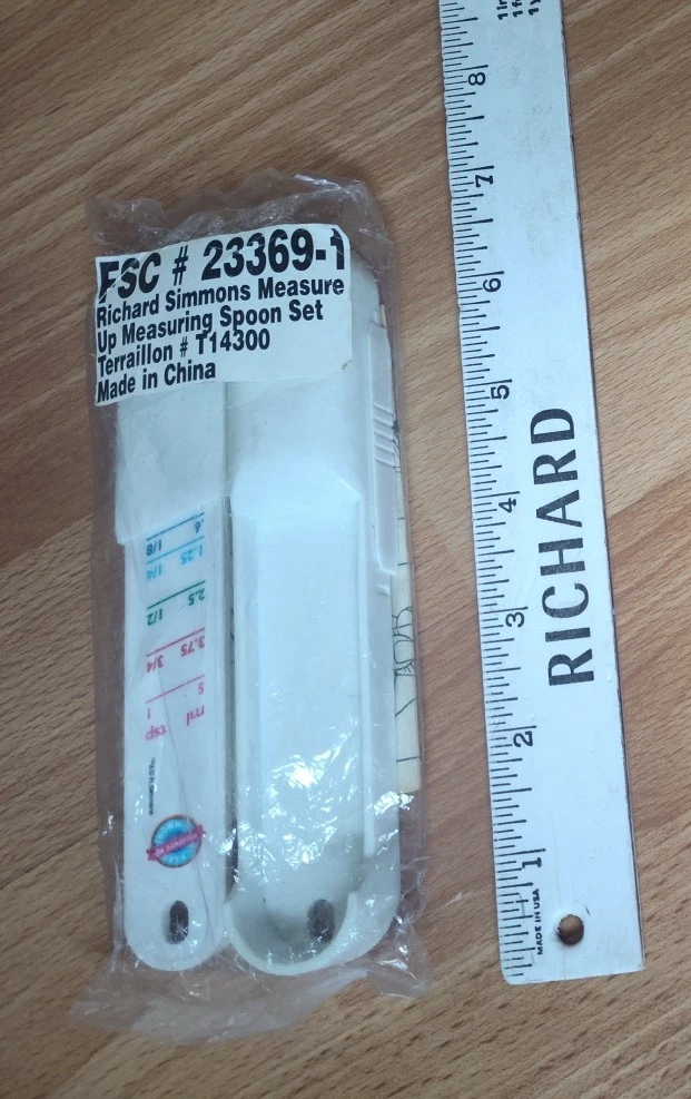 Richard Simmons Measure Up Plastic Adjustable Measuring Spoon Set New Sealed NIP