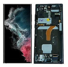 For Samsung Galaxy S22 Ultra 5G S908 Orig LCD Display Touch Screen/frame w/DOT