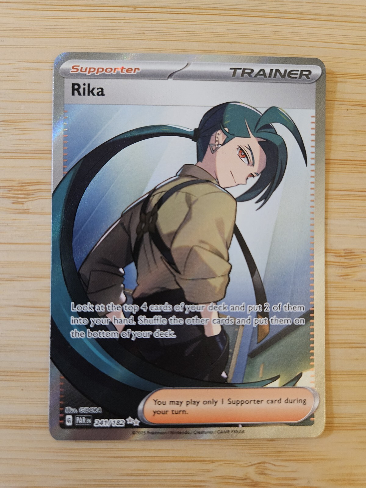 Rika 241/182 Paradox Rift (PAR) NM Full Art Pokemon Card