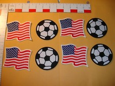 USA Flag with Soccer patch collection 8 total patches
