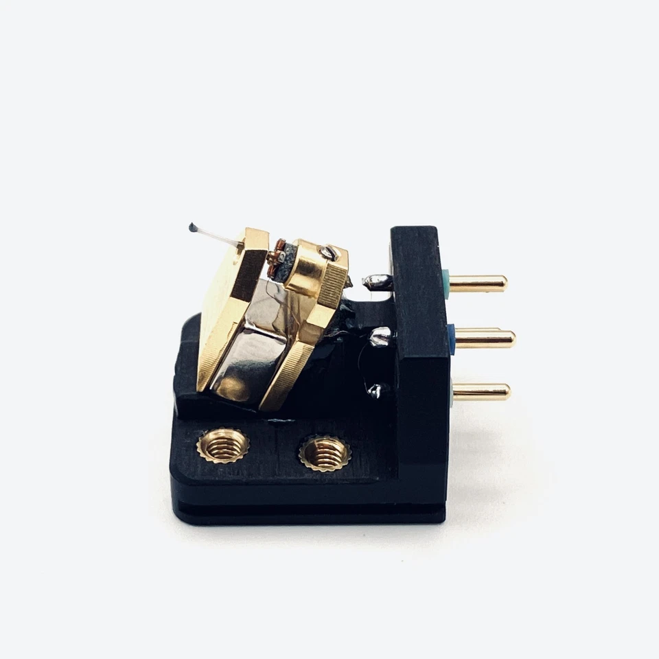 Bobina móvil MC cartucho súper elíptico diamante stylus madera maciza hecho a mano Foto 2 de 4