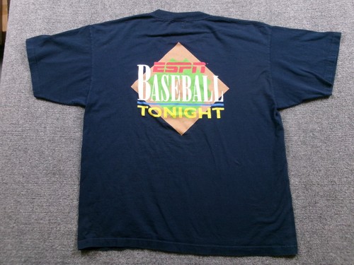 Vintage Espn Zone Shirt Mens Extra Large Navy Baseball Tonight Graphic - Picture 4 of 11