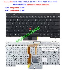 New for IBM Thinkpad W530 X230 T430 T530 L430 L530 US Keyboard 04X1201 CS12-84US
