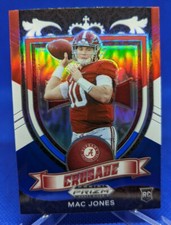 2021 Panini Prizm Draft Picks MAC JONES #170 Crusade RWB Patriots Alabama
