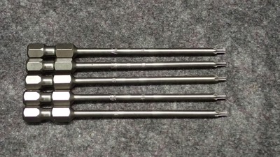 APEX-COOPER TOOLS Torx Power Bit 1/4'' Hex Drive, 3-1/2'' OAL 5 pcs, SD-4002